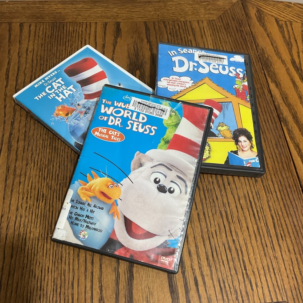 Dr. Seuss DVD set: Cat in Hat, World of Dr Seuss & Search of Dr Seuss